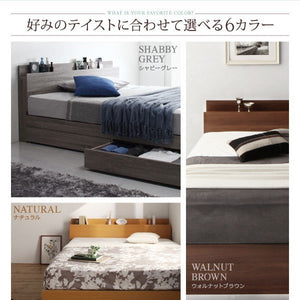 セミダブルベッド 一人 マットレス付 チェスト 収納 引き出し 大容量 宮 棚 携帯 コンセント スマホ 充電 布団可 すのこ 通気性 カビ 北欧 おしゃれ