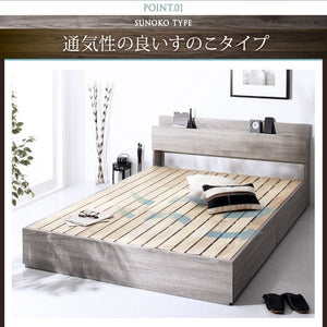 セミダブルベッド 一人 マットレス付 チェスト 収納 引き出し 大容量 宮 棚 携帯 コンセント スマホ 充電 布団可 すのこ 通気性 カビ 北欧 おしゃれ