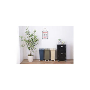 ゴミ箱 おしゃれ ごみ箱 ダストボックス スリム 縦型 オフィス トイレ キッチン リビング カフェ ベージュ 約 幅30 奥行24.6 高さ53.8