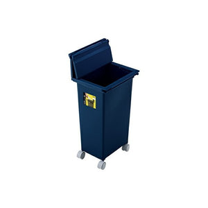 ゴミ箱 おしゃれ ごみ箱 ダストボックス スリム 縦型 オフィス トイレ キッチン リビング カフェ ネイビー ブルー 青 約 幅30 奥行24.6 高さ53.8