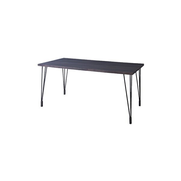 kag-56825 ダイニングテーブル おしゃれ 安い 北欧 食卓 テーブル 単品 モダン デスク 机 テレワーク 在宅 会議用テーブル ダークブラウン 約 幅150 奥行75 高さ70