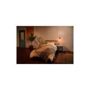 ベッド シングル 一人暮らし 木製 北欧 おしゃれ モダン アンティーク ブラウン 約 幅110 奥行203 高さ85 座面高28