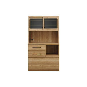 食器棚 収納 ラック おしゃれ 北欧 安い キッチン 棚 キッチンボード カップボード 木製 大容量 ナチュラル 約 幅105 奥行46.5 高さ184.6