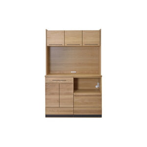 食器棚 収納 ラック おしゃれ 北欧 安い キッチン 棚 キッチンボード カップボード 木製 大容量 オーク 約 幅117.2 奥行45.5 高さ185