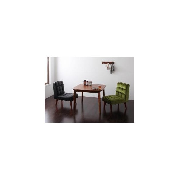 kag-5850 ダイニングテーブル ダイニングテーブルセット 3点 2人用 Aタイプ (幅90cm+椅子×2) Mグリーン 緑 食卓テーブル 椅子 椅子