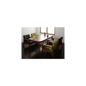 ダイニングテーブル ダイニングテーブルセット 5点 4人用 Gタイプ (幅160cm+1Pソファ×4) Mグリーン 緑 食卓テーブル 椅子