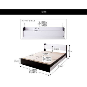 シングル ベッド チェスト 下収納 引き出し 大容量 棚 スマホ リモコン ラック 宮 コンセント 充電 収納 フレーム おしゃれ モノトーン SポケットCマットレス付
