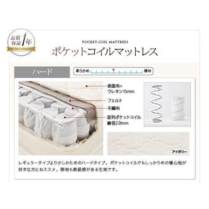 シングル ベッド チェスト 下収納 引き出し 大容量 姫系 アンティーク 宮 棚 スマホ ラック コンセント 充電 フレーム かわいい PポケットCマットレス付