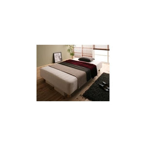 ベッド ダブル 脚付き マットレスベッド ベンチ ローベッド 低い ヘッドレス おしゃれ お姫様 かわいい ガーリー 子供 ルンバ 国産ポケットC 硬め/2.0mm 脚22