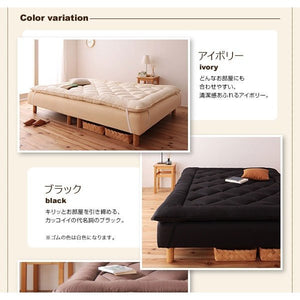 ベッド シングル 脚付き マットレスベッド ベンチ ローベッド ヘッドレス 分割 おしゃれ 姫系 かわいい 子供 分割式 ハーフ 2way 敷きパッド付 ボンネルC 脚30